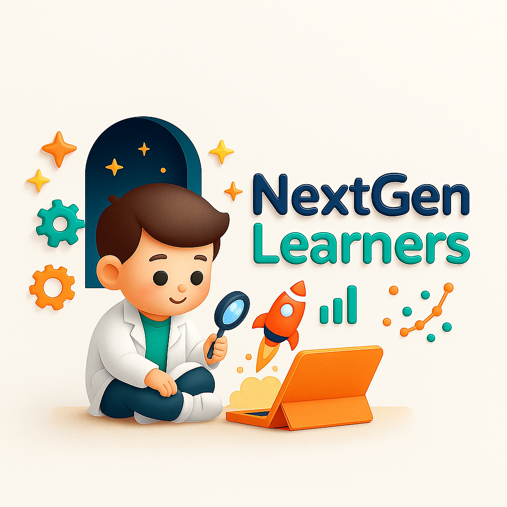 Happy student learning online